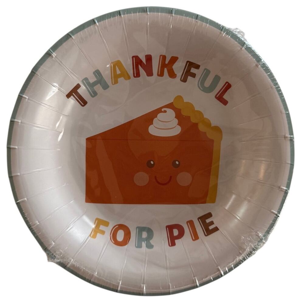 Spritz Thankful For Pie Small Paper Plates NEW